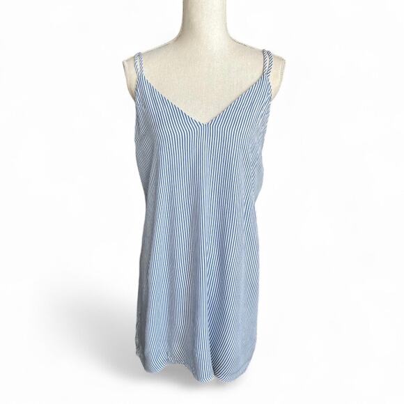 If by Sea Adrift Blue Striped Tie-Back Mini Swing Dress NEW coastal beachy - Picture 4 of 10